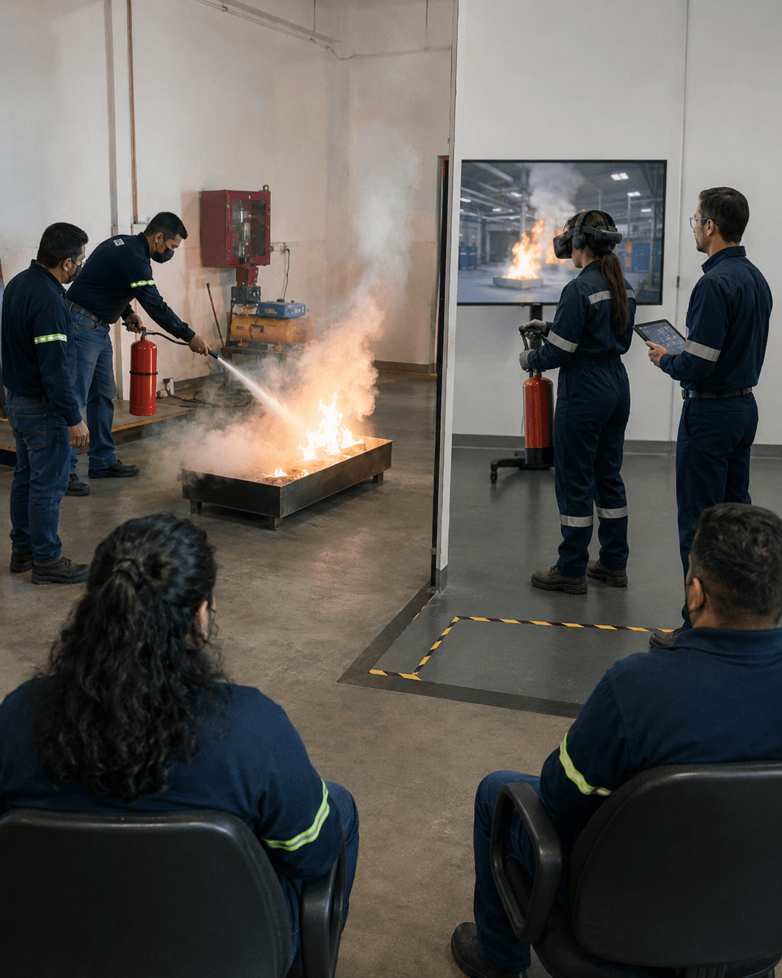 Capacitación presencial y en Realidad Virtual